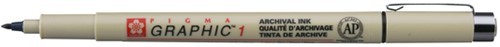 Fineliner Sakura Pigma Graphic 1 1.0mm zwart 1 Stuk-9