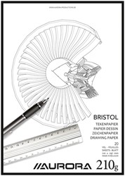 Tekenblok Aurora A4 20 vel 210gr Bristol 1 Stuk