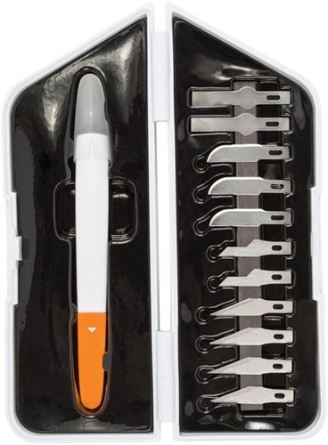 Precisiemes Fiskars Medium Duty 12 mesbladen wit 1 Stuk-2