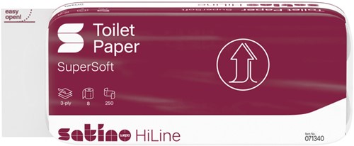 Toiletpapier Satino MT1 HiLine 250 vel wit 071340 8 Rol-2