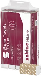 Handdoek Satino PT2 HiLine 206x320mm wit 276600 25 pak