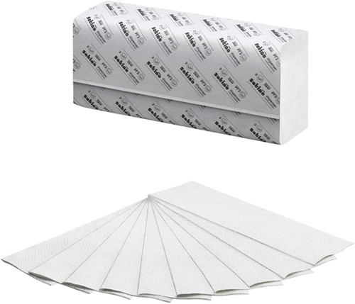 Handdoek Satino PT2 Prestige 2laags 206x320mm wit 25 pak-3