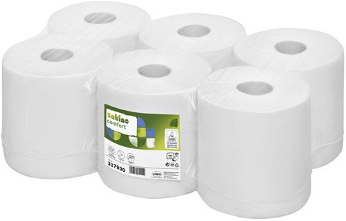 Poetspapier Satino CF1 Comfort 1laags 275m wit 6 Rol