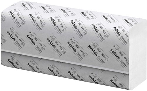 Handdoek Satino PT2 Comfort 2laags 206x240mm wit 25 Stuk-2