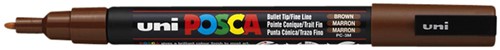 Verfstift Posca PC3M F bruin 1 Stuk