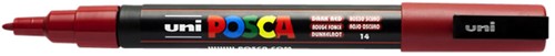 Verfstift Posca PC3M F donkerrood 1 Stuk