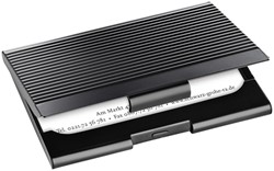 Visitekaartetui Sigel 20krt 91x58mm mat zwart 1 Stuk
