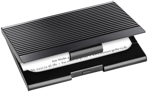 Visitekaartetui Sigel 20krt 91x58mm mat zwart 1 Stuk