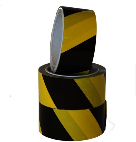 Vloermarkeringstape IEZZY 50mmx33m zwart/geel 1 Stuk-2