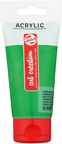 Acrylverf TAC 618 permanentgroen licht tube 75ml 75 Milliliter