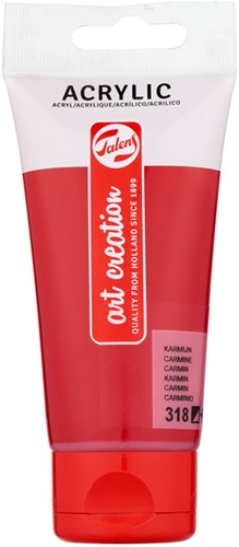 Acrylverf TAC 318 karmijn tube 75ml 75 Milliliter