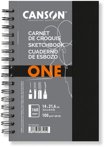 Schetsboek Canson Art Book One 100gr 140x216mm wit 1 Stuk