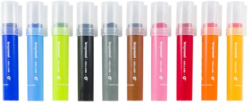 Stempel Bruynzeel Kids Super Stamp set 10 kleuren 10 Stuk-2