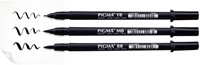 Brushpen Sakura Pigma breed zwart 1 Stuk-5