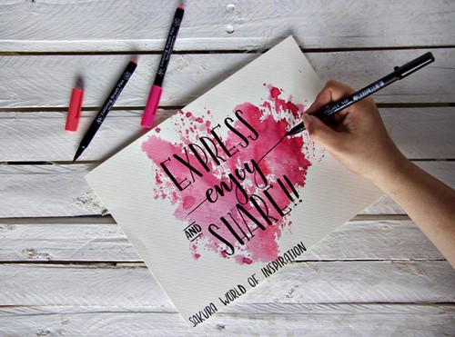 Brushpen Sakura Pigma medium zwart 1 Stuk-1
