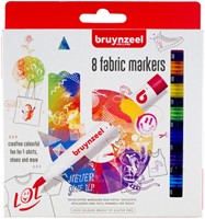 Textielstift Bruynzeel Teens 8st assorti 8 Stuk
