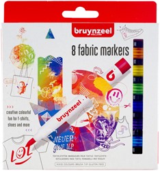 Textielstift Bruynzeel Teens 8st assorti 8 Stuk