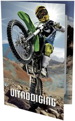 Uitnodiging Motorcross 9x14cm 6 Stuk