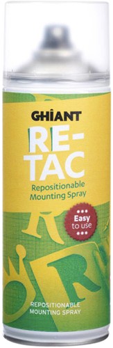 Lijmspray ghiant high-tac re-positioneerbaar 400ml 400 Milliliter