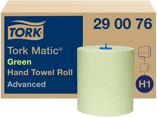 Handdoekrol Tork H1 Advanced 2laags 150m groen 6 Rol