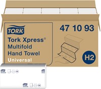 Handdoek Tork H2 Universal 1laags 213x234mm wit 20 pak