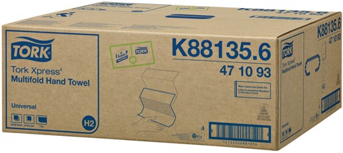 Handdoek Tork H2 Universal 1laags 213x234mm wit 20 pak-2