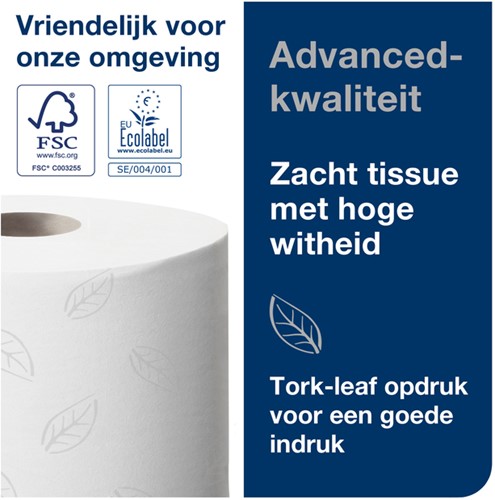 Toiletpapier Tork T9 Advanced 2laags 112m wit 12 Rol-3