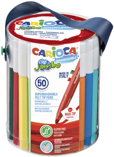 Viltstift Carioca Jumbo maxi assorti 50st 50 Stuk