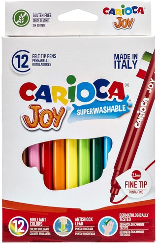 Viltstift Carioca Joy assorti 12st 12 Stuk