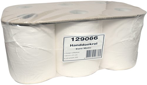 Handdoekrol  Matic 2l 150m wit 6 Rol