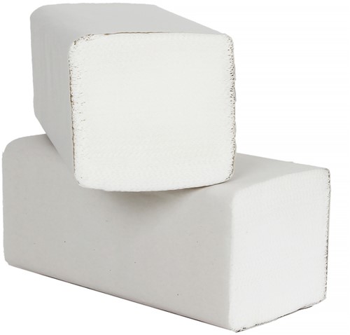 Handdoek Cleaninq 2laags 240x210mm 20x160vel wit 20 pak-3