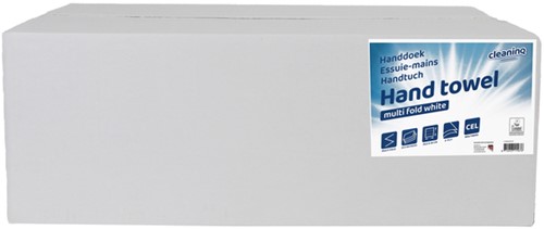 Handdoek Cleaninq I-vouw 2-laags wit 25 Stuk