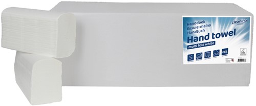 Handdoek Cleaninq I-vouw 2-laags wit 25 Stuk-2