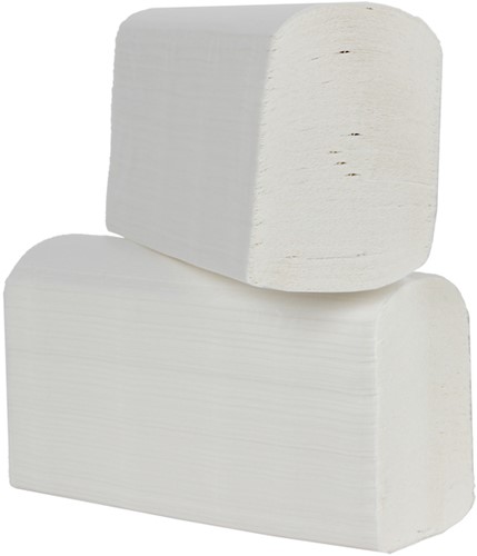 Handdoek Cleaninq I-vouw 2-laags wit 25 Stuk-3