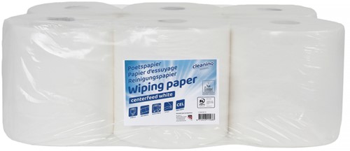 Poetspapier Cleaninq midi 2-laags 160m wit 6 Rol