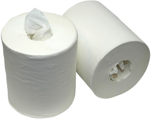 Poetspapier Cleaninq medium 1laags 280m wit 6 Rol