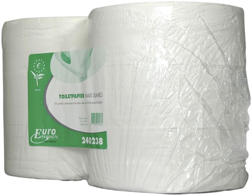 Toiletpapier Euro Products P4 jumbo groot recycled 6 Rol
