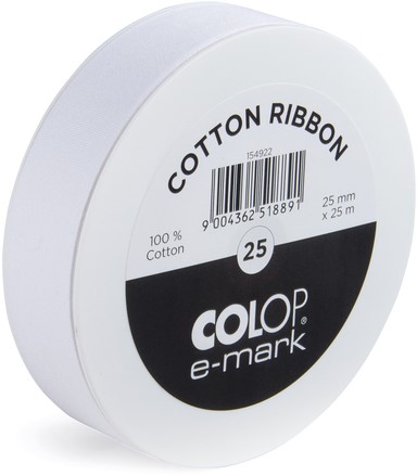 Lint Colop Emark 25mmx25m wit 1 Rol