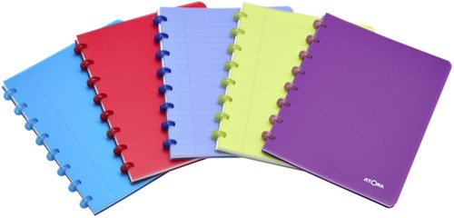 Schrift Atoma A5 blanco 144blz 90gr PP transp ass 1 Stuk