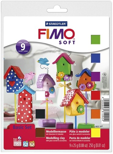 Klei Fimo Staedtler soft basic assorti 9 Stuk