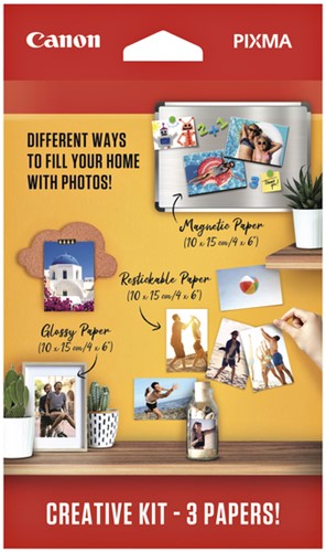 Fotopapier Canon creatieve kit 3 soorten 60 Vel