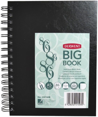 Schetsboek Derwent big book A5 harde kaft 1 Stuk