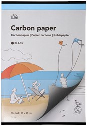 Carbonpapier Qbasic A4 21x31cm 10x zwart 10 Vel