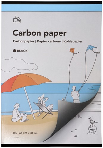 Carbonpapier Qbasic A4 21x31cm 10x zwart 10 Vel