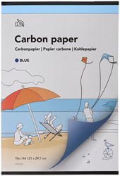 Carbonpapier Qbasic A4 21x31cm 10x blauw 10 Vel