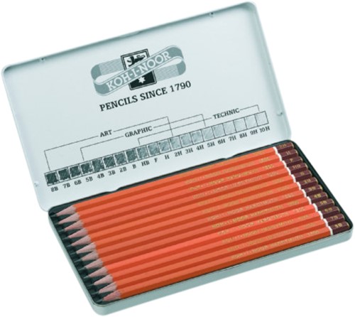 Potlood Koh I Noor 1502 Artset 8B 2H 1 Stuk