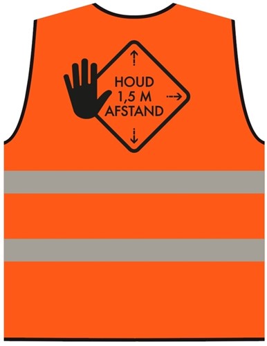 Veiligheidsvest afstand houden XL oranje 1 Stuk