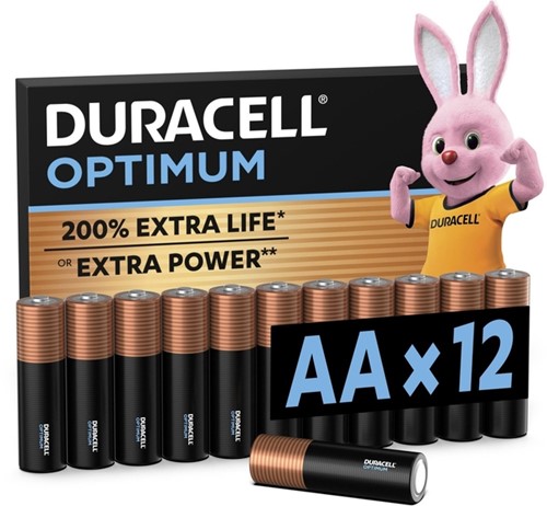 Batterij Duracell Optimum AA 12st 12 Stuk-3