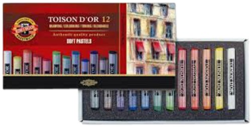Pastelkrijt Koh I Noor Toison 8512 rond 12st ass 12 Stuk