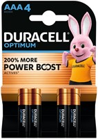 Batterij Duracell Optimum 4x AAA 4 Stuk
